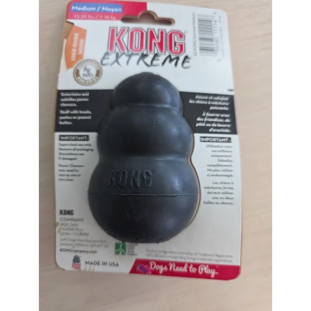 KONG Extreme K2E Dog Rubber Toy W Treat Compartment Medium New